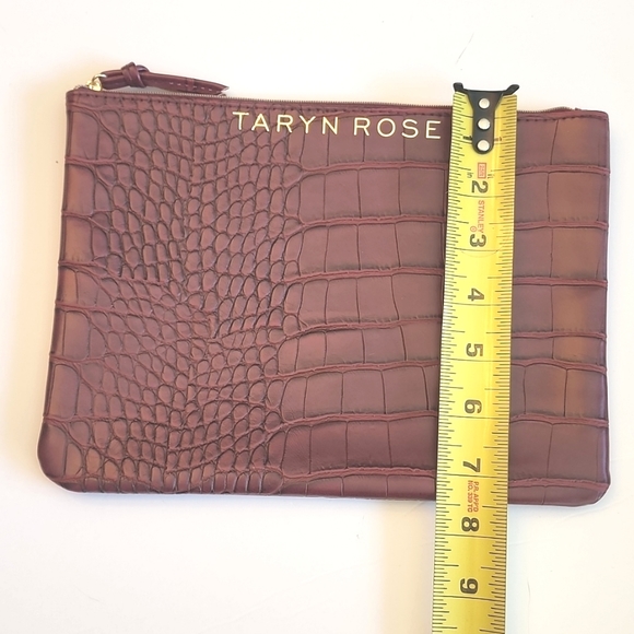 Taryn Rose faux croc print zipper pouch wristlet - Picture 4 of 8